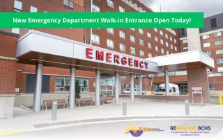 New Emergency Department Walk-in Entrance - Now Open, October 7, 2024